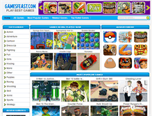 Tablet Screenshot of gamesfeast.com